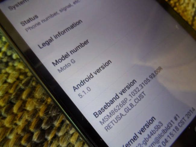 Moto G 2013 apareceu na net rodando Android 5.1 Lollipop