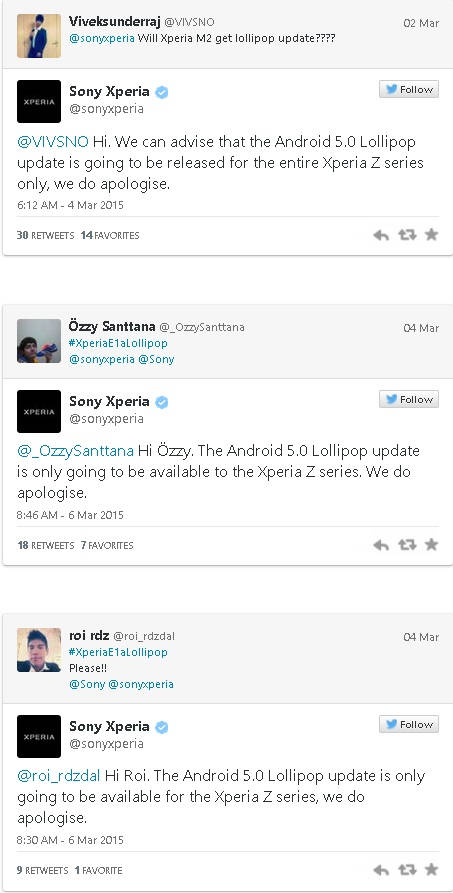 Sony afirma que apenas a linha Xperia Z receberá o Lollipop