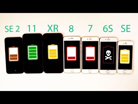 2020 iPhone SE vs iPhone 11 vs XR vs 8 vs 7 vs 6S vs SE Battery Life DRAIN TEST