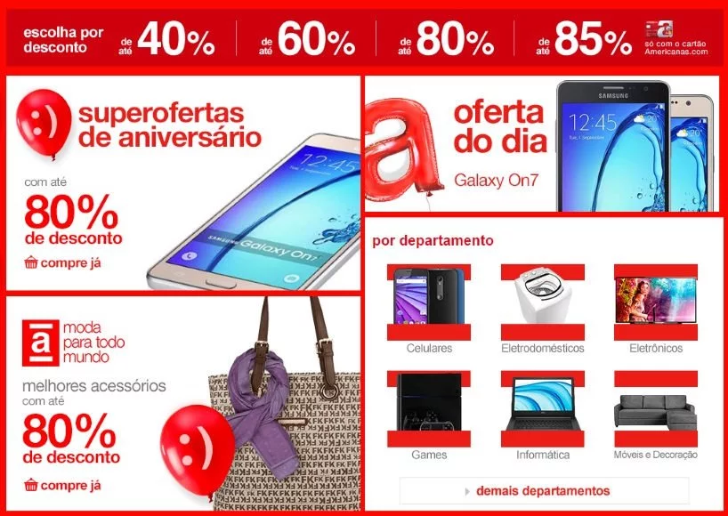 Aniversário Das Lojas Americanas - Ofertas Com Até 80% De Desconto