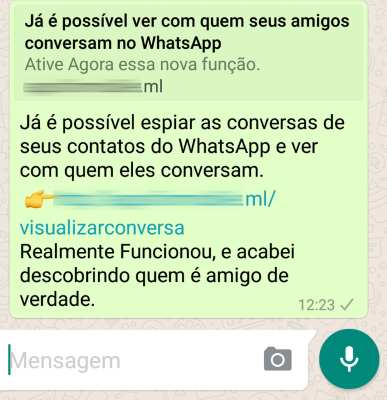 Usuários do WhatsApp estão sofrendo um novo golpe, o "WhatsEspião". (Foto: Divulgação/PSafe)