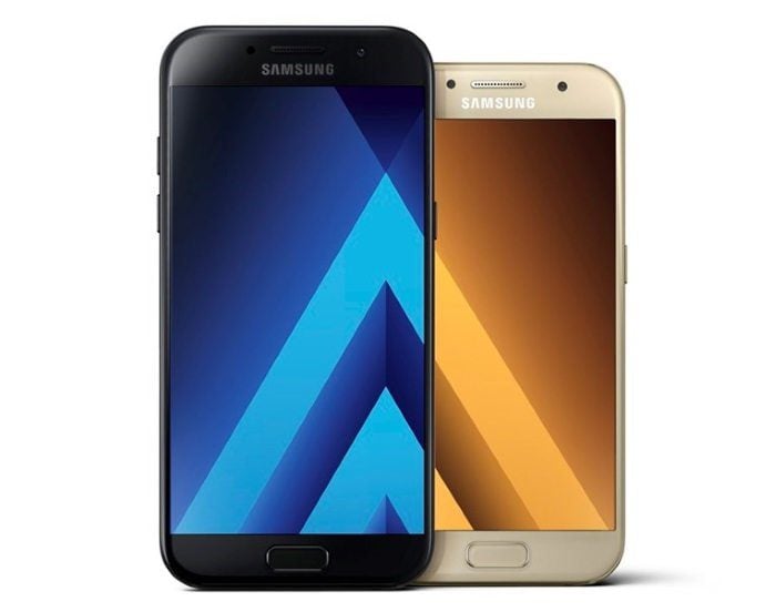 Samsung Galaxy A3 A5 e A7 frontal