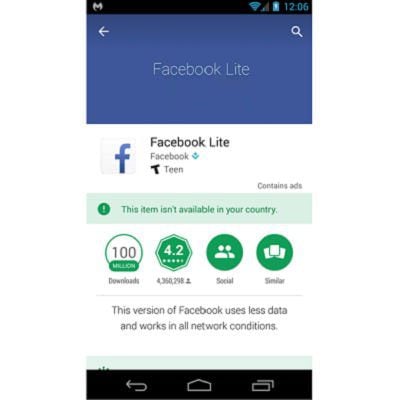 facebook lite app