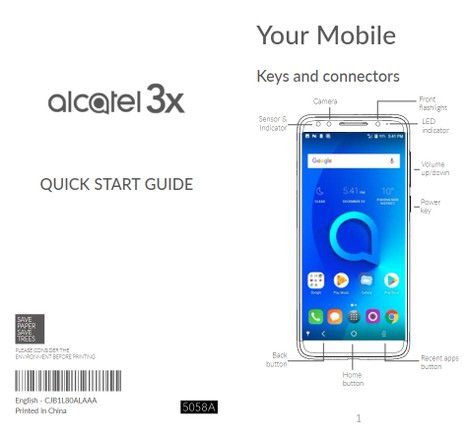 alcatel 3x fcc manual