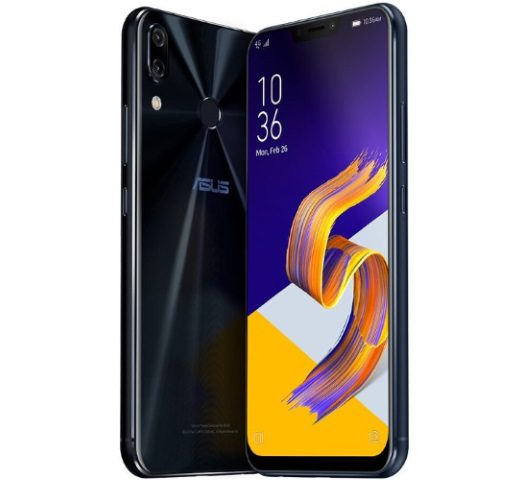 zenfone 5z na cor preta, parte frontal e traseira