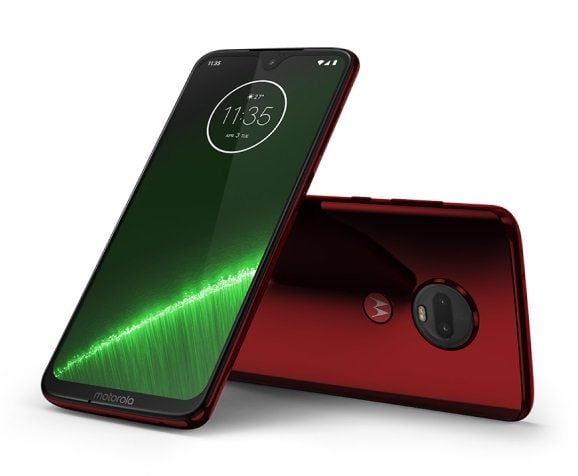 frontal e traseira do moto g7 plus