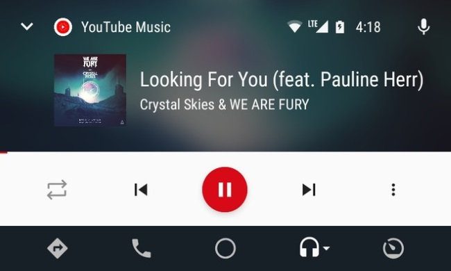 youtube music com o android auto