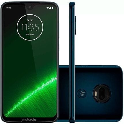 moto g7 plus na cor indigo com notch de gota