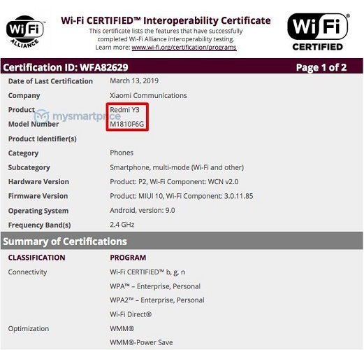 O Redmi Y3 acaba de receber certificação Wi-Fi, indicando sua chegada iminente. 