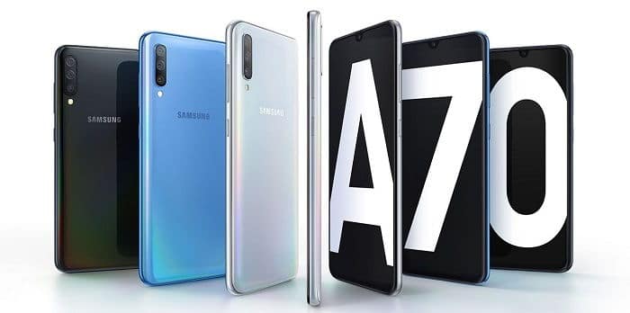 O Galaxy A70 traz um chipset Qualcomm Snapdragon 675 e bateria de 4.500 mAh.