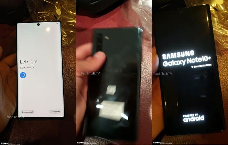 Vazam supostas imagens reais do Galaxy Note 10+.