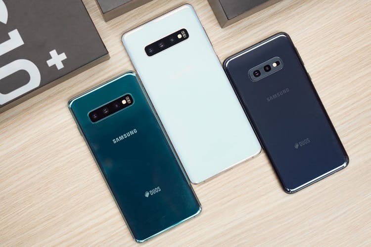 Linha Galaxy S10 pacote de segurança de junho de 2019.