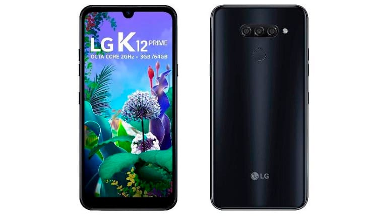 LG K12 Prime na cor preta.