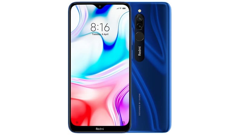 Redmi 8 azul.