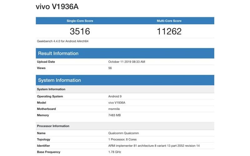 Vivo iQOO Neo 2 benchmark.