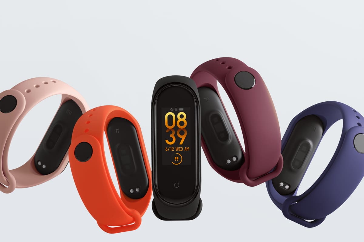 Mi Band 4 cores.