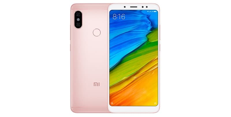 Xiaomi Redmi Note 5 na cor rosa.