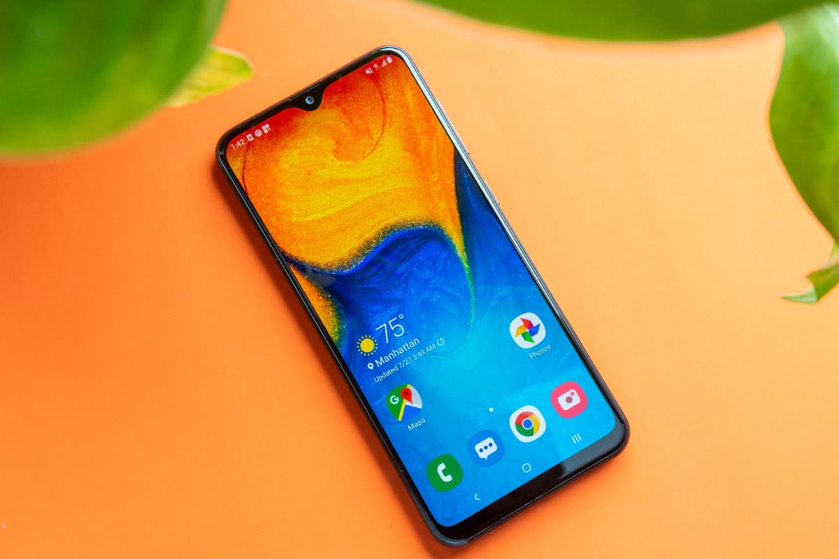 Imagem ilustrativa do Galaxy A20.