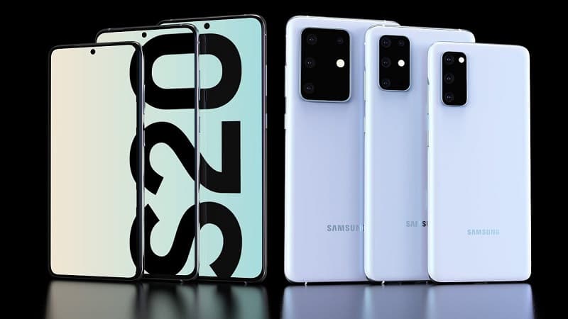Imagem não oficial dos novos Samsung Galaxy S20 Ultra, S20 e S20 Plus.