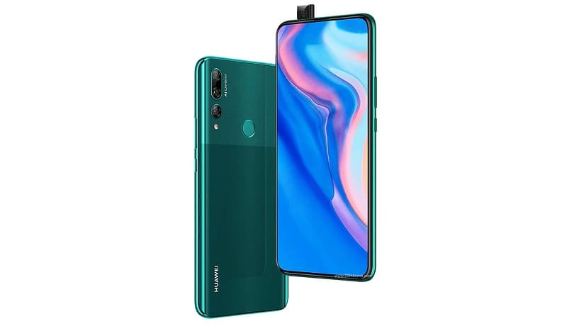 Huawei Y9 Prime 2019 na cor verde.