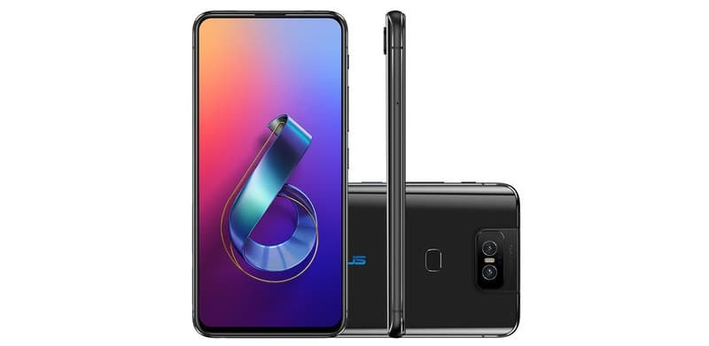 Zenfone 6 na cor preta.