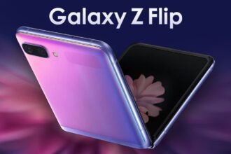 Renderização do Galaxy Z Flip.