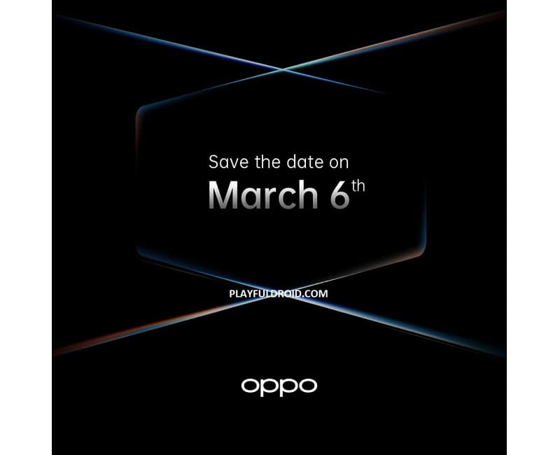 Oppo Find X2 teaser com a data de lançamento.