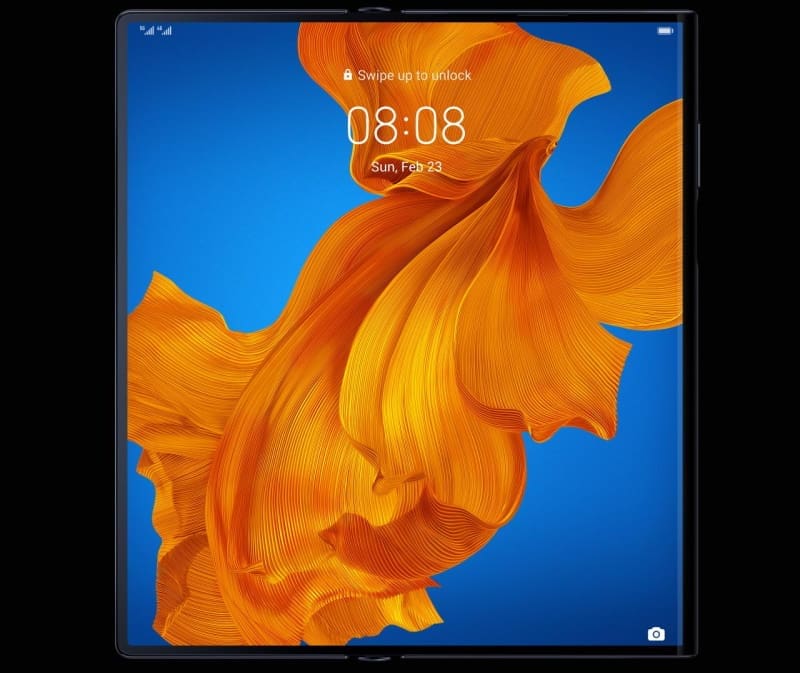 huawei mate x aberto completamente
