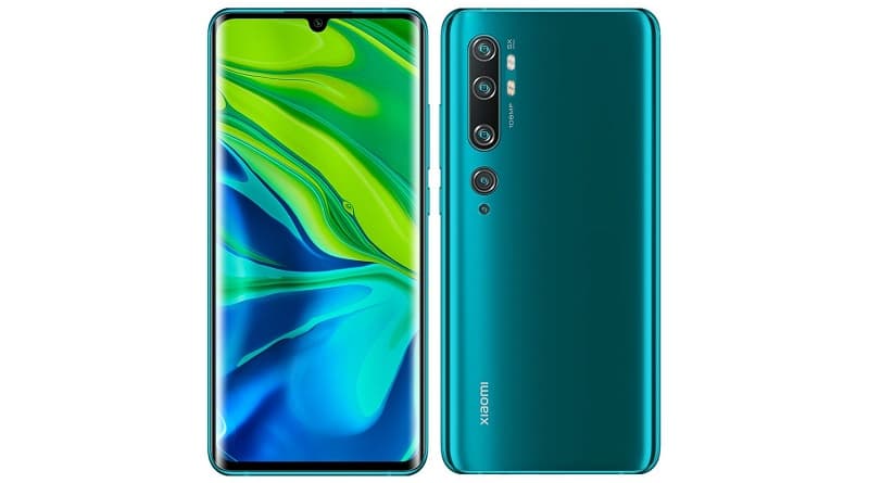 Mi CC9 Pro, ou Mi Note 10 Pro verde.