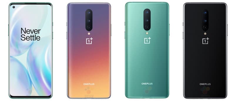 OnePlus 8 novo vazamento de imagens.