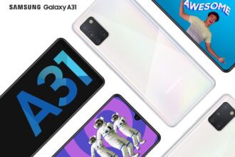 Samsung Galaxy A31 imagem promocional.