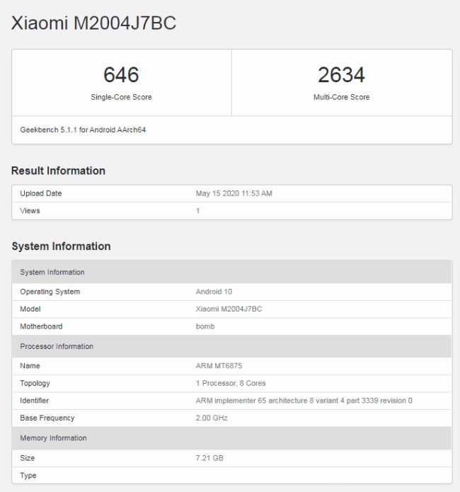 redmi note 10 pro geekbench