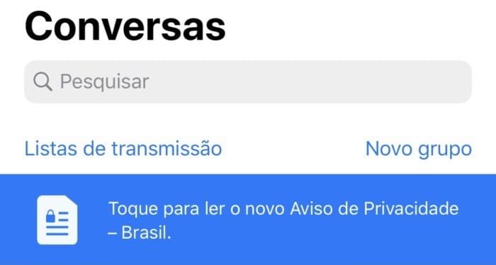 whatsapp privacidade ios