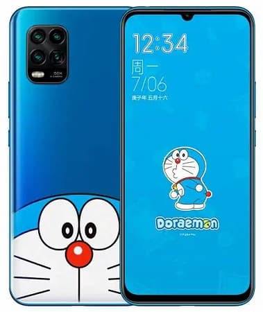 Xiaomi Mi 10 Youth Doraemon Edition azul.