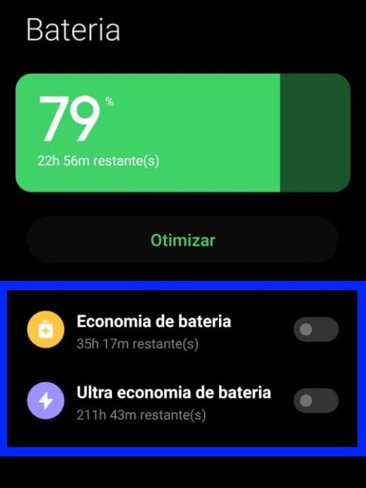 miui 12 xiaomi bateria