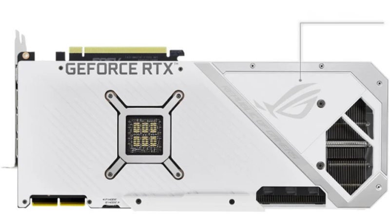 backplate rtx 3000 branca asus