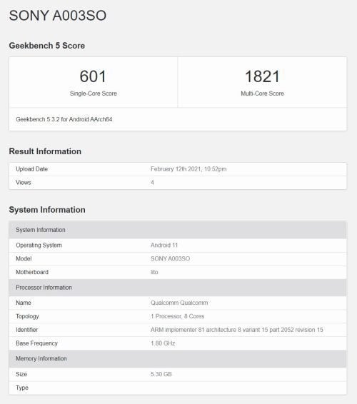 xperia 1 iii geekbench