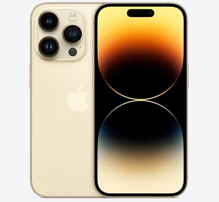 iPhone 14 Pro na cor dourado