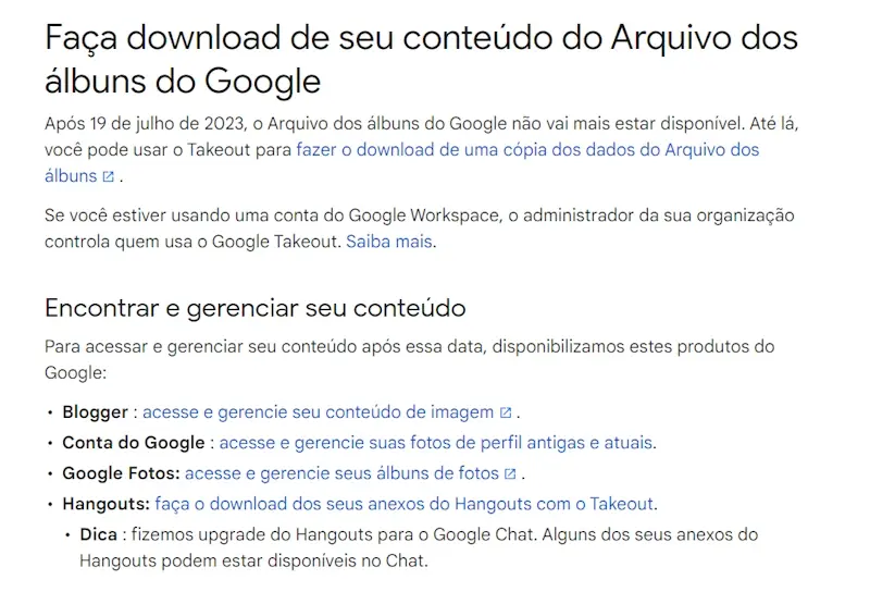 google encerrara albuns