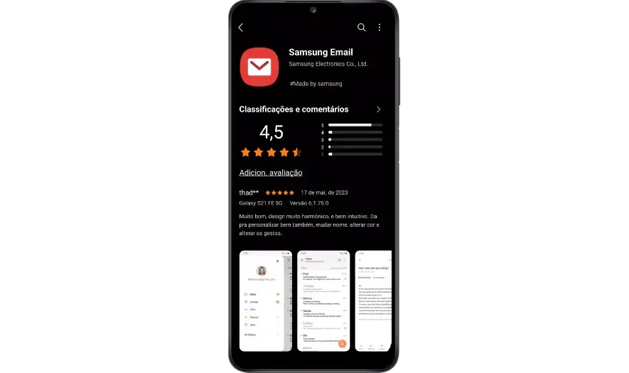 samsung email app