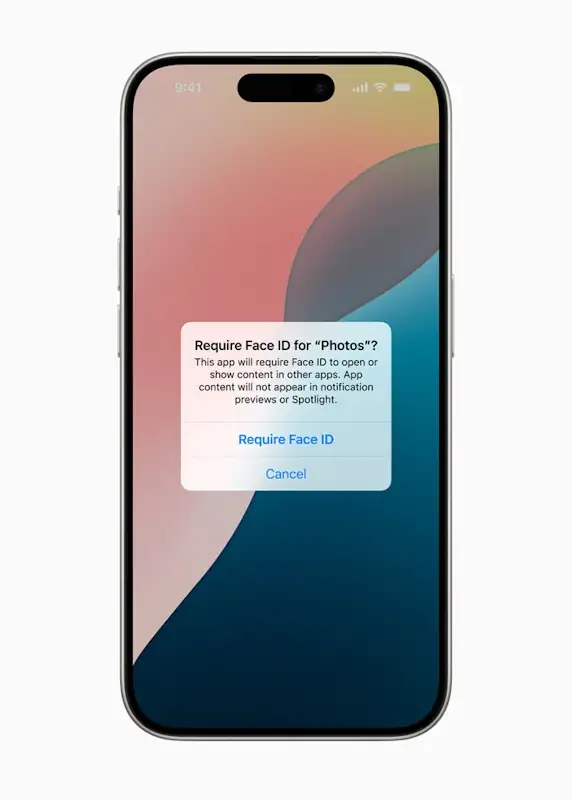 lock an app ios 18