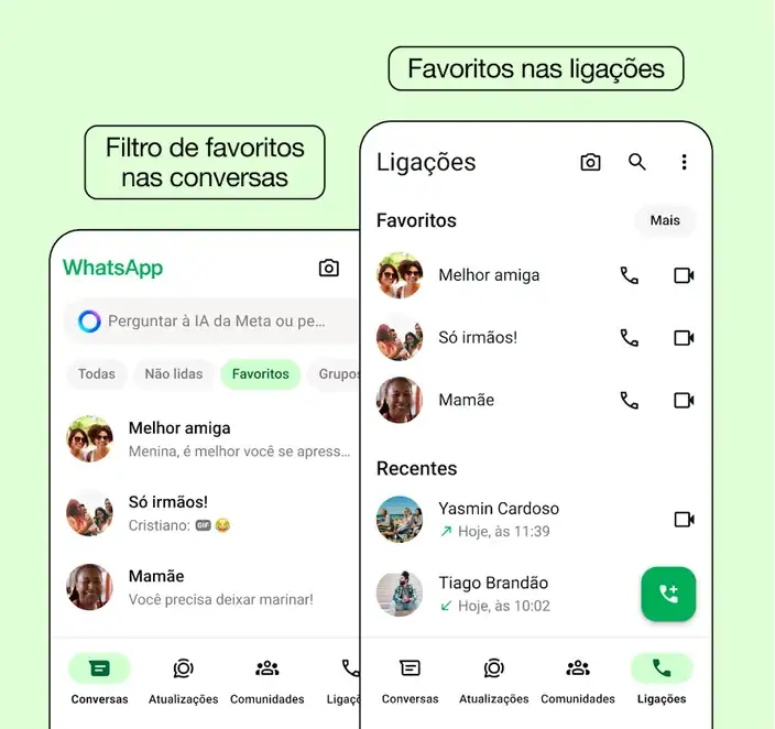 whatsapp funcao favoritos