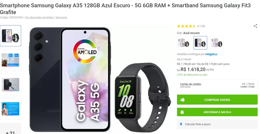 samsung a35 e fit3 promocao