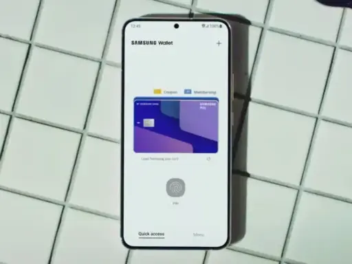 celular com Samsung Wallet