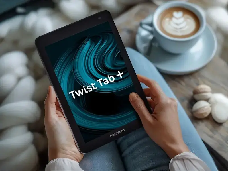 imagem ilustrativa do tablet positivo twist tab plus