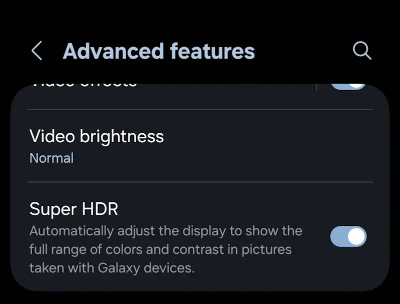 super hdr one ui 7