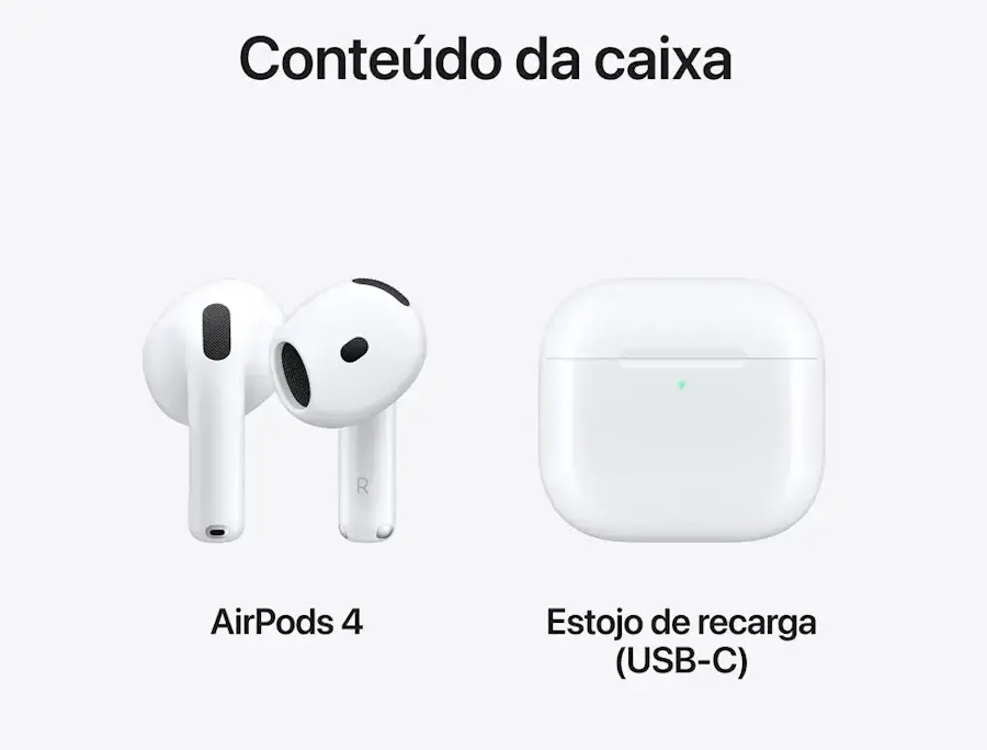 airpods 4 conteudo da caixa