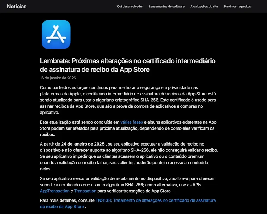 app store macos mudancas